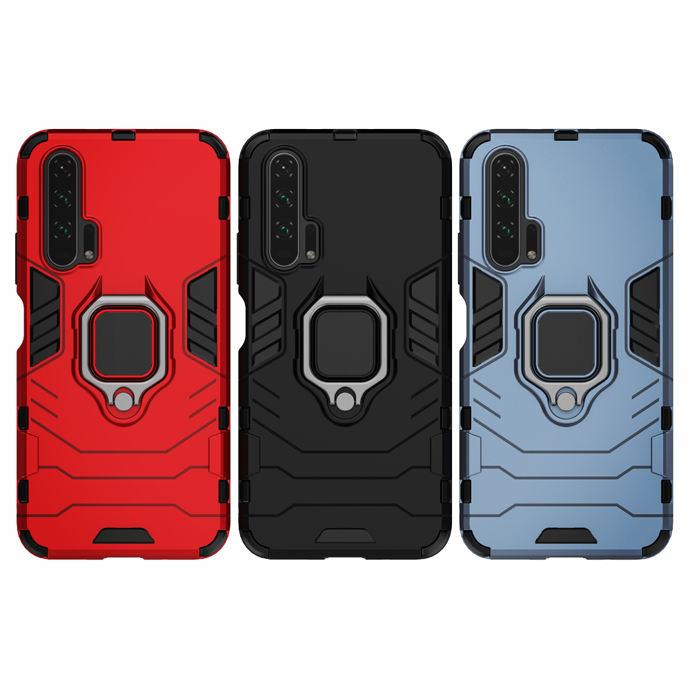 Caso armadura à prova de choque para huawei honor 20 pro caso anel titular suporte telefone capa traseira para huawei honor 20 honor20 pro 20pro capa