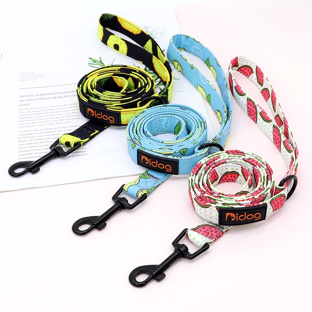 Laisse en Nylon pour chien, 150cm, imprimé coloré, corde de plomb, ceinture pour animaux domestiques, entraînement à la marche, carlin, bouledogue français