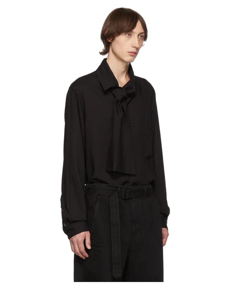 Xs -6xl ! miesten vaatteet gd hair stylist miesten solmio huivi kauluspaita plus kokoiset laulajaasut