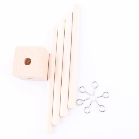 Baby Rattles Mobile Wooden Beads Trojan Wind Chimes Baby Toys For Kids Room Bed Hanging Decor Tent Decor Photography Props: Square cross