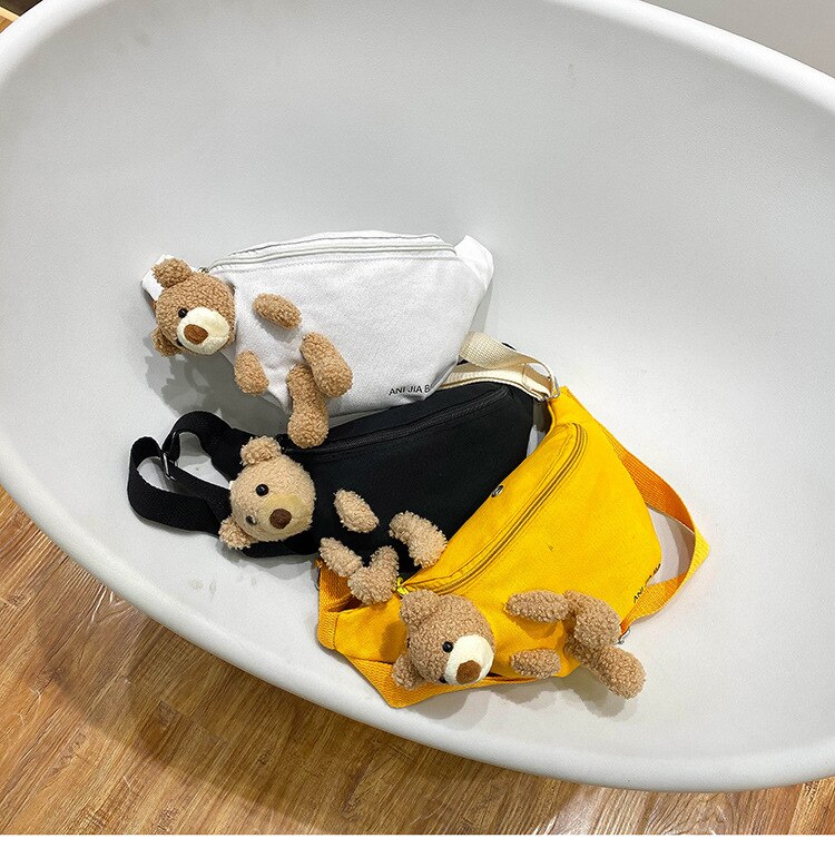 Trend Ladies Messenger Cute Canvas Chest Bag Small Fresh Girl Single Shoulder Multi-function Mobile Phone Bags