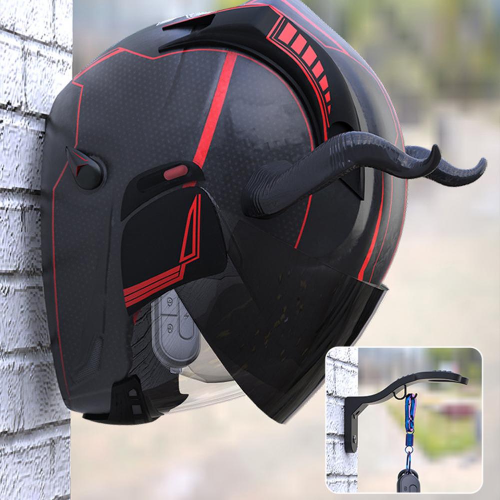 Wall Mount Motorcycle Helmet Holder with Screws Motorbike Bicycle Sports Baseball Rugby Football Helmet Display Rack Hanger
