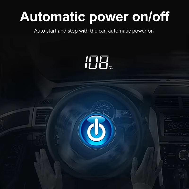 Xiaomi In-vehicle Speedometer HUD Head Up Display Digital Speed Mete GPS Compass Multifunctional Car Windshield Projector