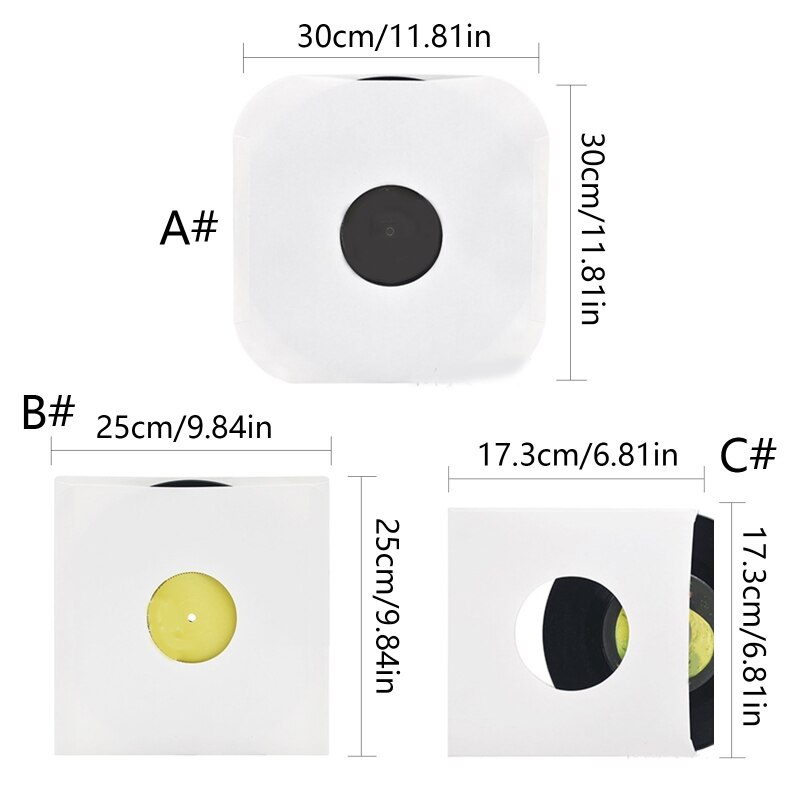 A0KB 20Pcs Disc Paper Cardboard Envelopes Storage Holder Covers Anti-static Container Disc Organizer Bags