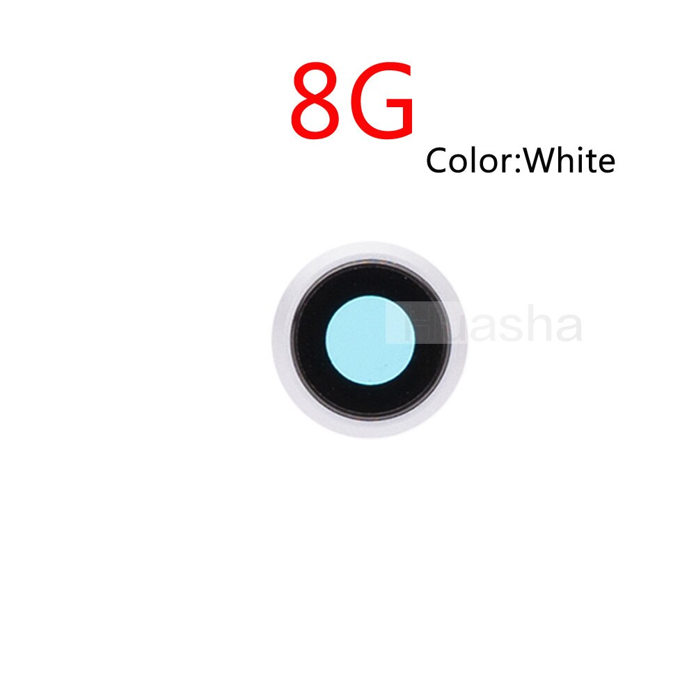 Bakre bakre kamera glass linse ring deksel for iphone  x 7 8 plus med rammeholder reservedeler: 8g hvite
