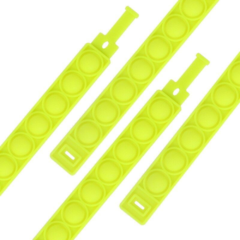 Pops bubble jego fidget proste dołek rainbow silikonowa bransoletka zabawka anty stres releif lęk sensory dla adhd autyzm dzieci: Yellow 1pc