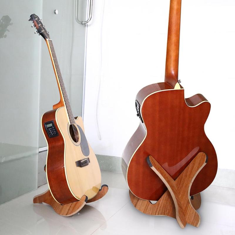 Portable Foldable Wooden Holder Stand for Folk Classical Acoustic Guitar