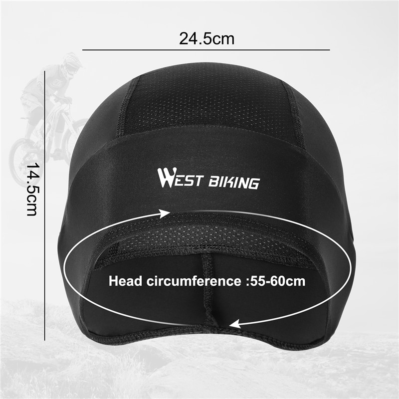 WEST BIKING-gorro de ciclismo transpirable para verano, para correr, para ciclismo de montaña o carretera, Bandana UV, sombreros para andar en bicicleta