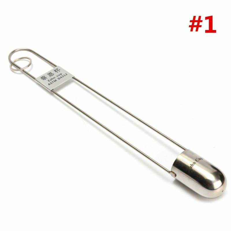 1 pz Zahn tazza viscosità tazza 1 #2 #3 #4 #/5 # immersione tipo viscosimetro in acciaio inossidabile tazza di flusso per vernici finiture olio: Luce Verde