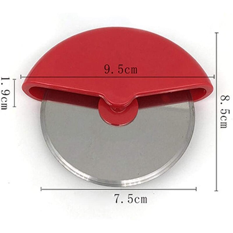 Pizza Cutter Wheel Noodle Maker Baking Tool,Stainless Steel With Cover