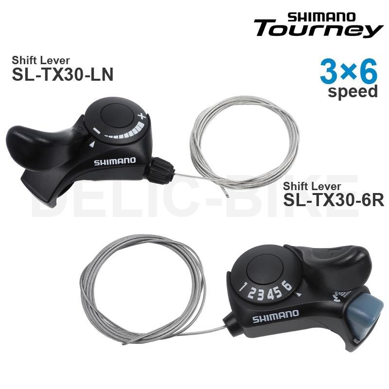 Shimano tourney sl -tx30 3 x 6v 3 x 7v växelhandtag växel plus 3 × 6 hastighet 3 × 7 hastigheter originaldelar: Vänster (ln) höger (6r)