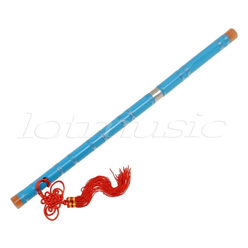 Kmise pintura azul tradicional china flauta de bambú Dizi Pluggable F instrumento Musical clave