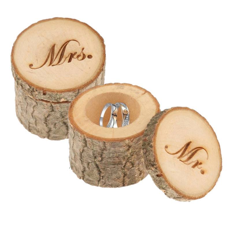 Wedding Ring Bearer Wooden Ring Bearer Box Wedding Rings Holder for Valentines Day Wedding Supplies Valentine\\\'s Day