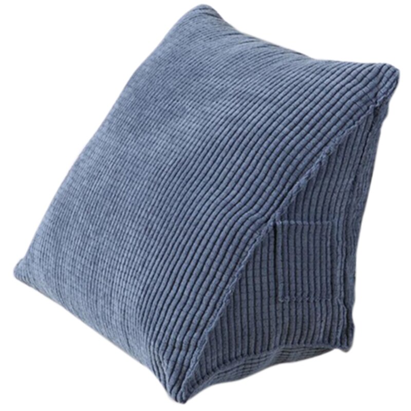 Reading Backrest Cushion Wedge Pillow Back Cushion Lumbar Pad Bed Office Chair Rest Pillow Back Support Pillow: Blue