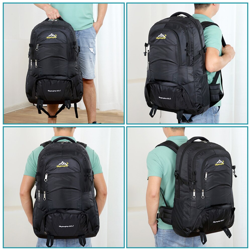 Outdoor Camping Backpack Waterproof Trekking 60L Bag Large Capacity Hiking Cycling Climbing Traveling Sports Backpack