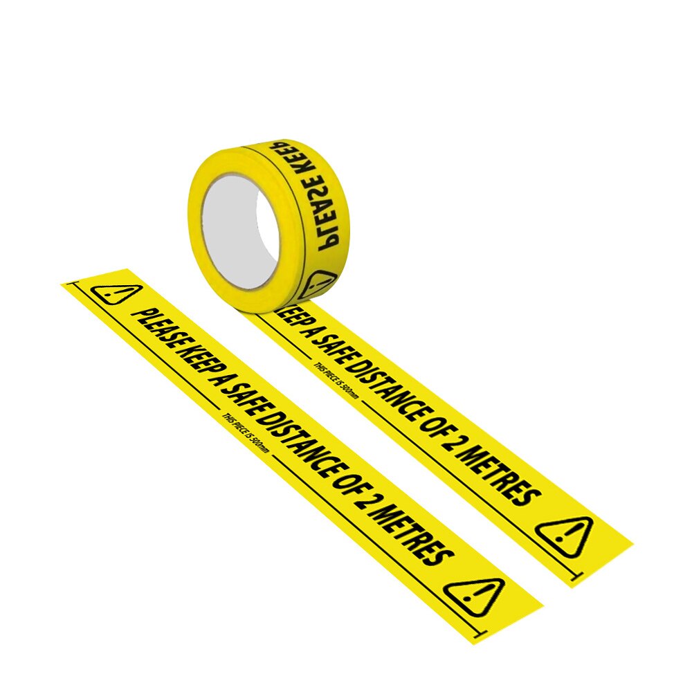 1/Roll Waarschuwing Tape Gevaar Voorzichtigheid Houd Een Veilige Afstand Herinneren Diy Sticker Werk Veiligheid Plakband Mall winkel School