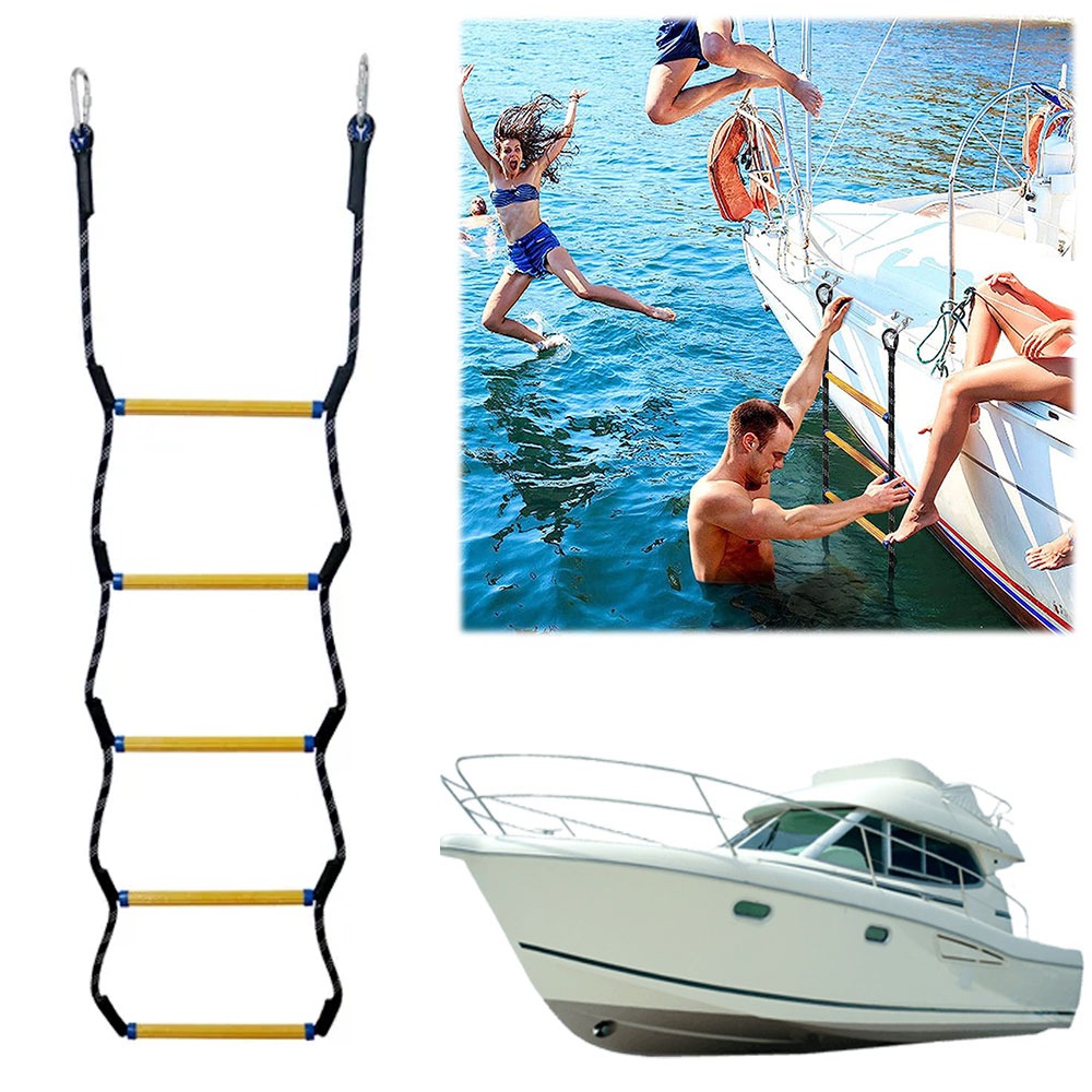 Escada de barco escada marinha escada telescópica adequada para barcos infláveis barcos de pesca caiaque jet ski canoa barco escada de embarque