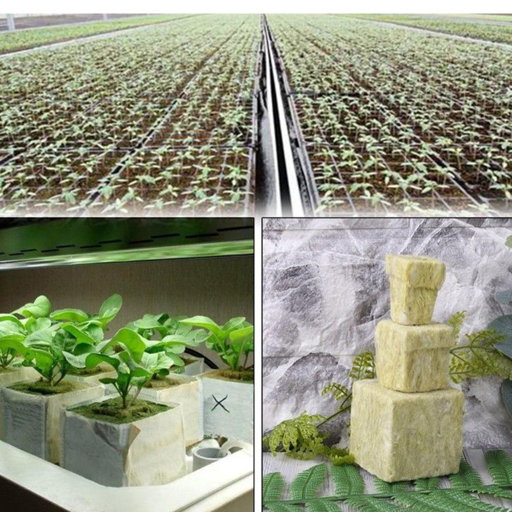 30 stk terning af stenuld komprimerer base ventilativ hydroponic vokser stenuld terninger jordløs dyrkning haveforsyninger