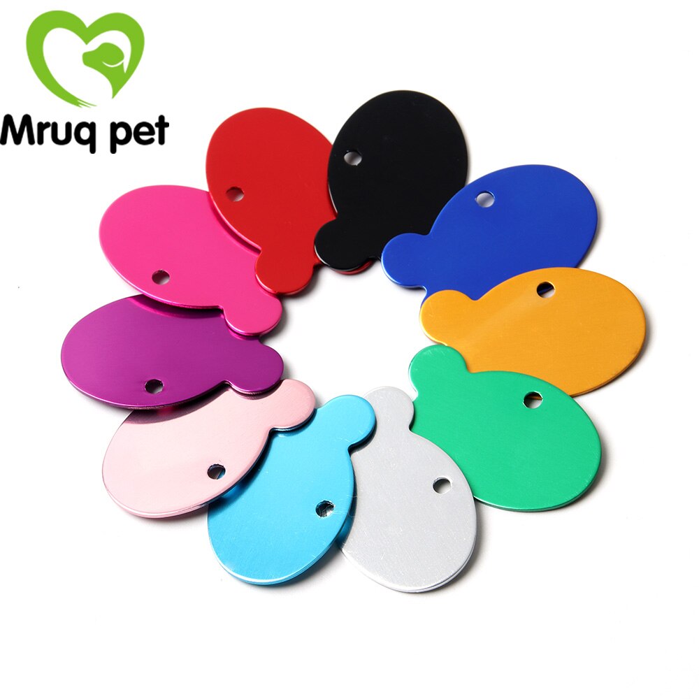 50x vælg mønstre kæledyr hund kat tomme mærker hundehalsbånd charms tilbehør aluminium navn telefon id tag hund tilbehør kæledyr forsyninger