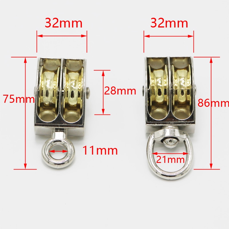 36/48/52/58/75/86mm løftereb rulle remskive hjul klatring mini remskiver metalskive zink legering katrol wiel