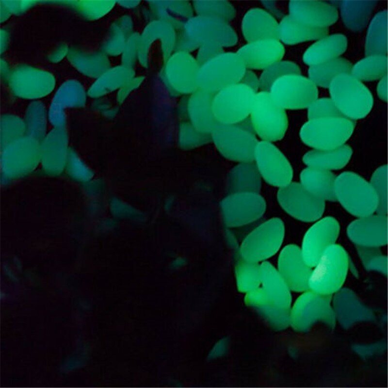 100Pcs Glow in the Dark Garden Pebbles Glow Stones Rocks for Walkways Garden Path Patio Lawn Garden Yard Decor Luminous stones