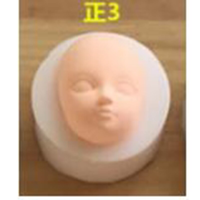 1 stk kake dekorasjonsverktøy 3d baby face myk leireformverktøy silikonform kake sjokoladegodteri bakeform fondant: 3