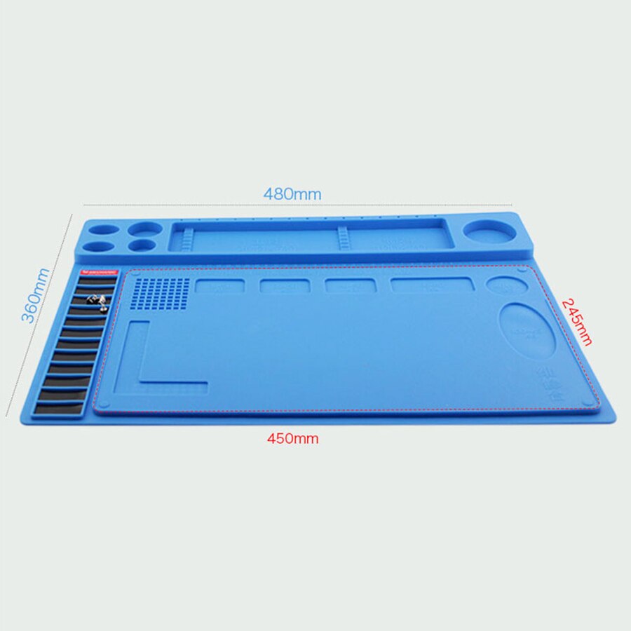 Heat-Resistant Silicone Pad Desk Magnetic Mat Platform With magnetic for PCB Phone Soldering Repair Station Work Insulation 500C