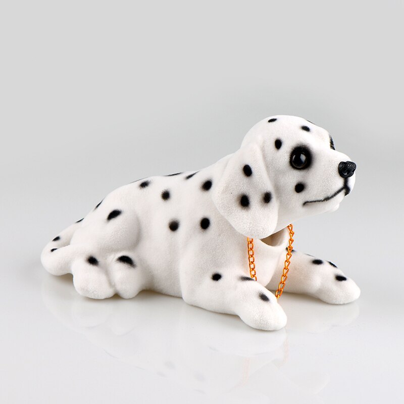 OHANEE luxury nodding dog for car omaments of Shepherd Dog shake head toy usky beagle car decoration automobile accessories: spottydog