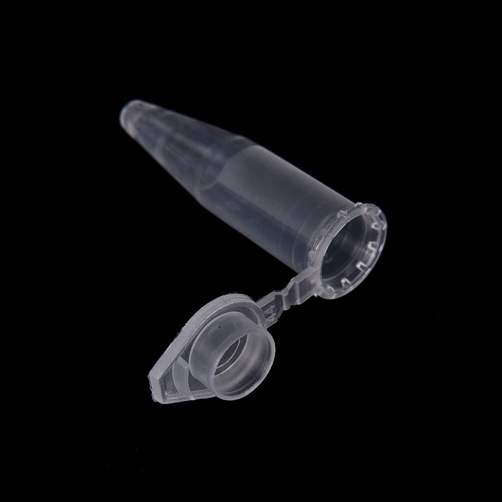 100 PCS 1.5ml Lab Clear Test Tube Centrifuge Vial Snap Cap Micro Plastic Container for Laboratory Sample Specimen Lab Supplies