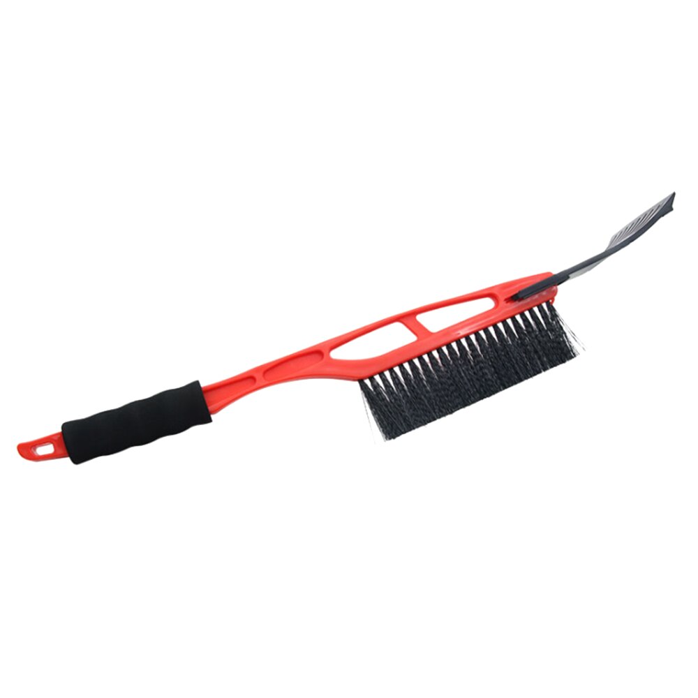 2-in-1 Car Ice Scraper Snow Remover Shovel Brush Window Windscreen Windshield Deicing Cleaning Scraping Tool: Red