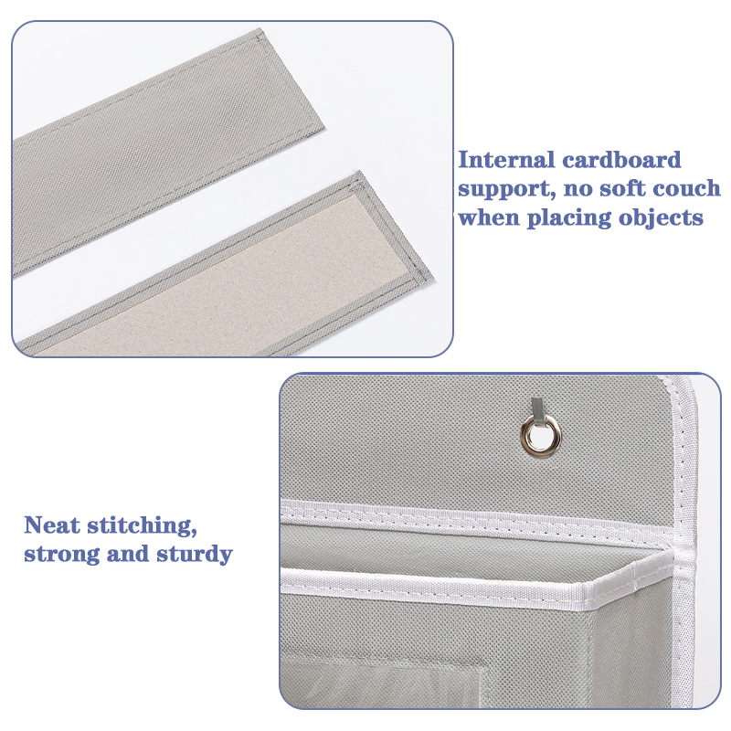 Hanging Bag Door Organiser Over Door Wall Mounted Lingerie Organiser 5 Pockets Home Organiser for Bathroom Bedroom Closet