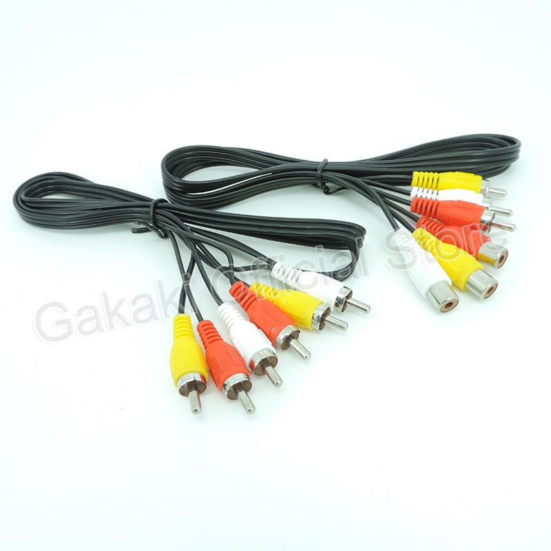 1 M/1.5 M/3 mètres 3 RCA mâle à 3 RCA mâle femelle connecteur Composite Audio vidéo AV câble d'extension câbles de prise
