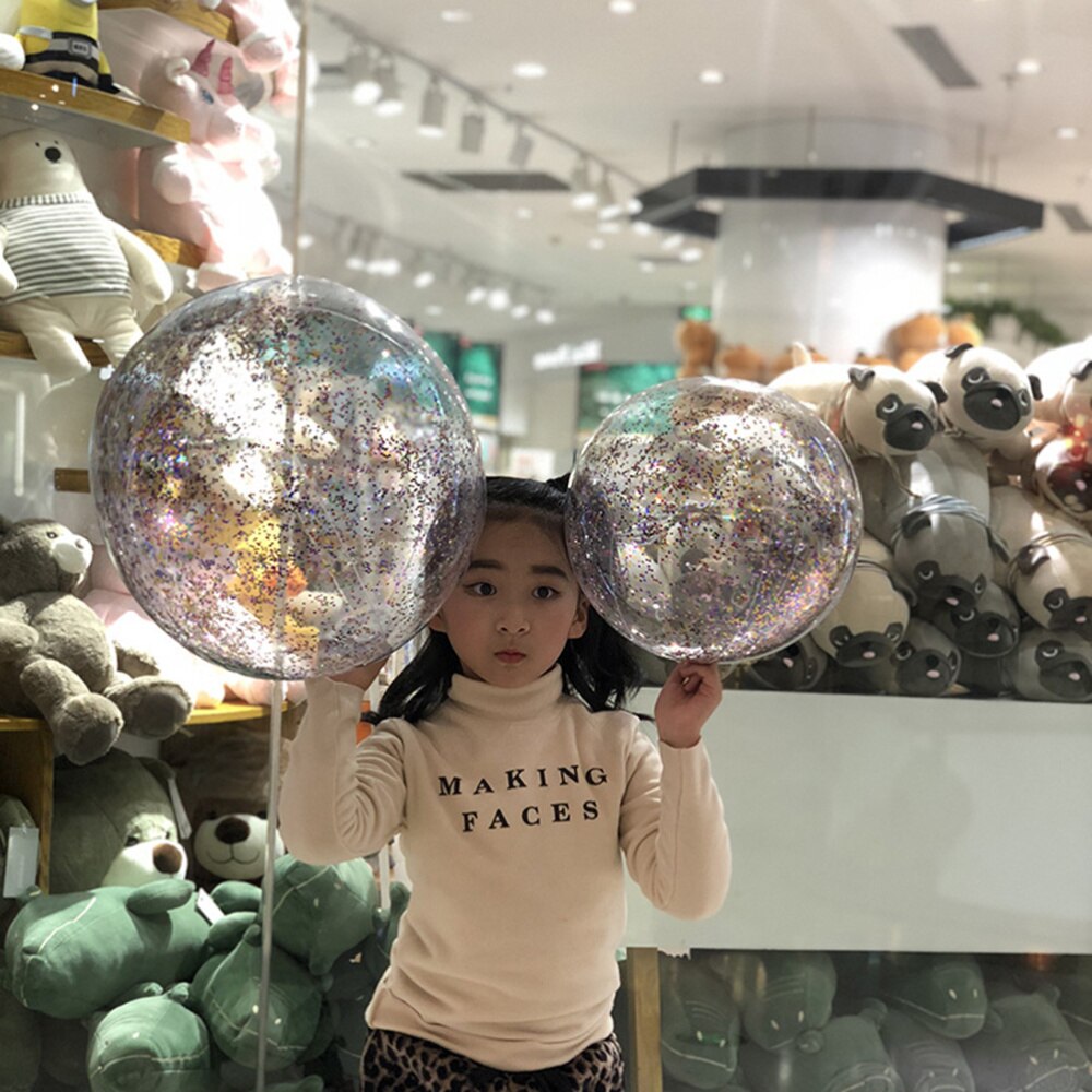 24 cale przezroczyste cekiny nadmuchiwane lato zabawna zabawa z wodą zagraj w plażę impreza przy basenie przysługę dla dzieci dzieci