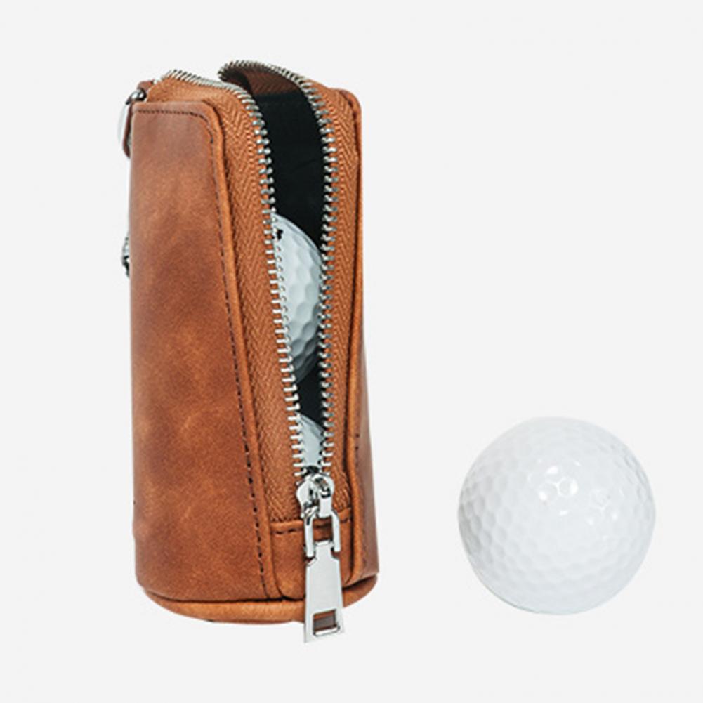 Portable Small Golf Ball Bag Mini Waist Pack Faux Leather Key Case Storage Pouch for Golf Lovers Golf Ball Container