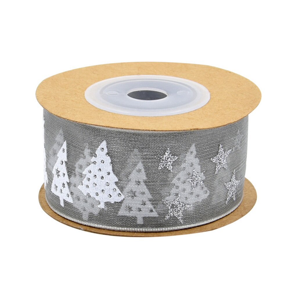 Kerstboom Decoraties Zijde Satijn Organza Lint 5m Geborduurde Uien Linten Voor Wedding Cake Decoratie Ambachtelijke: Gray