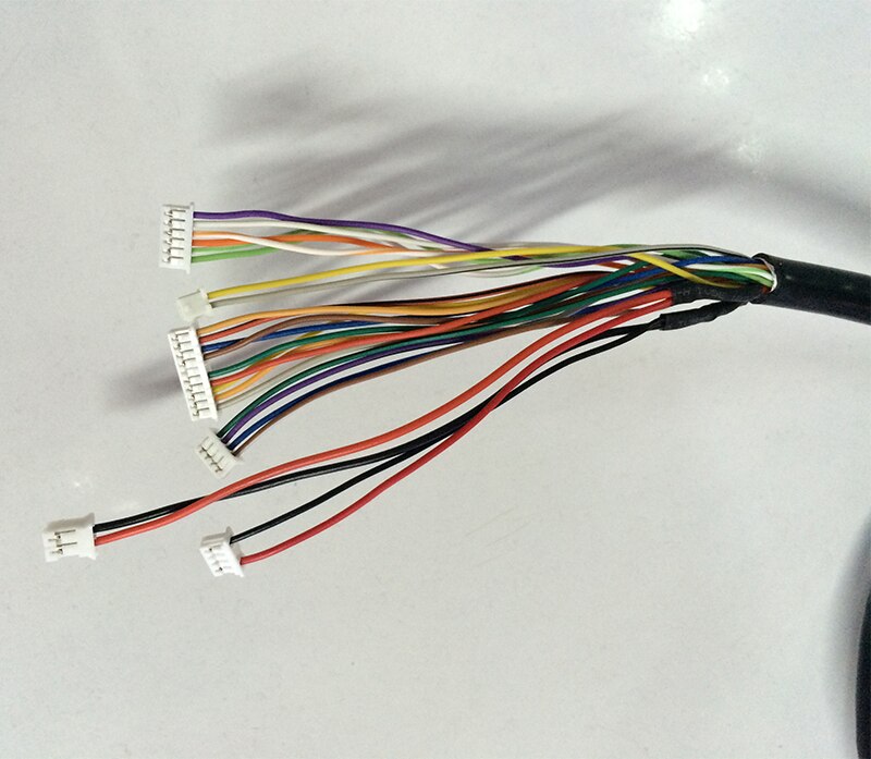 CCTV IP network Camera PCB Module video power cable met RJ45 + BNC + DC + USB + audio-ingang + audio-uitgang + RS485 + Alarm (UG)