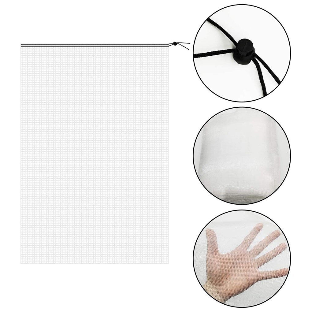Garden Netting Anti-insect Drawstring Barrier Mesh Netting Nylon Outdoor Plant Net Screen Plant Protective Cover Garden Tools