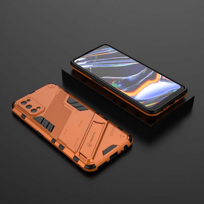 Funda armadura para teléfono Realme 7 Pro, carcasa de silicona a prueba de golpes, para Oppo Realme 7 4G 7Pro RMX2155: Realme 7 Pro / Orange