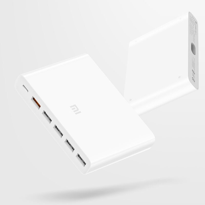 Originele Xiaomi USB-C 60 W Lader Uitgang C 6 Usb-poort Qc 3.0 Smart Telefoon Snel Opladen 18 W X2 + 24 W (5 V Max = 2.4)