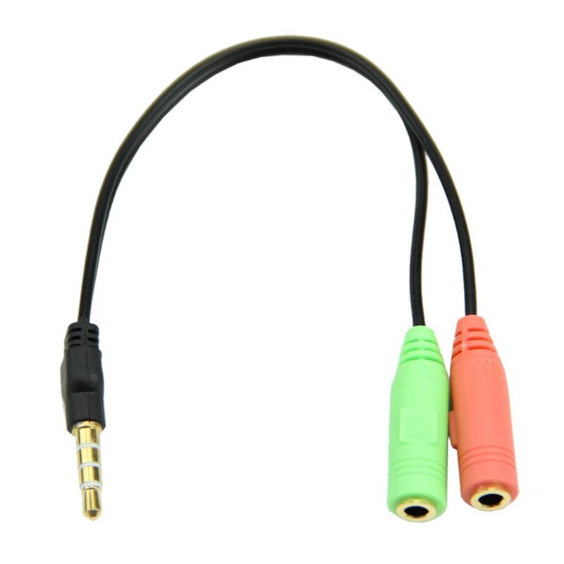 PC Headset To Smartphone Adapter Dual 3.5mm Male to Female Splitter Cable: Default Title