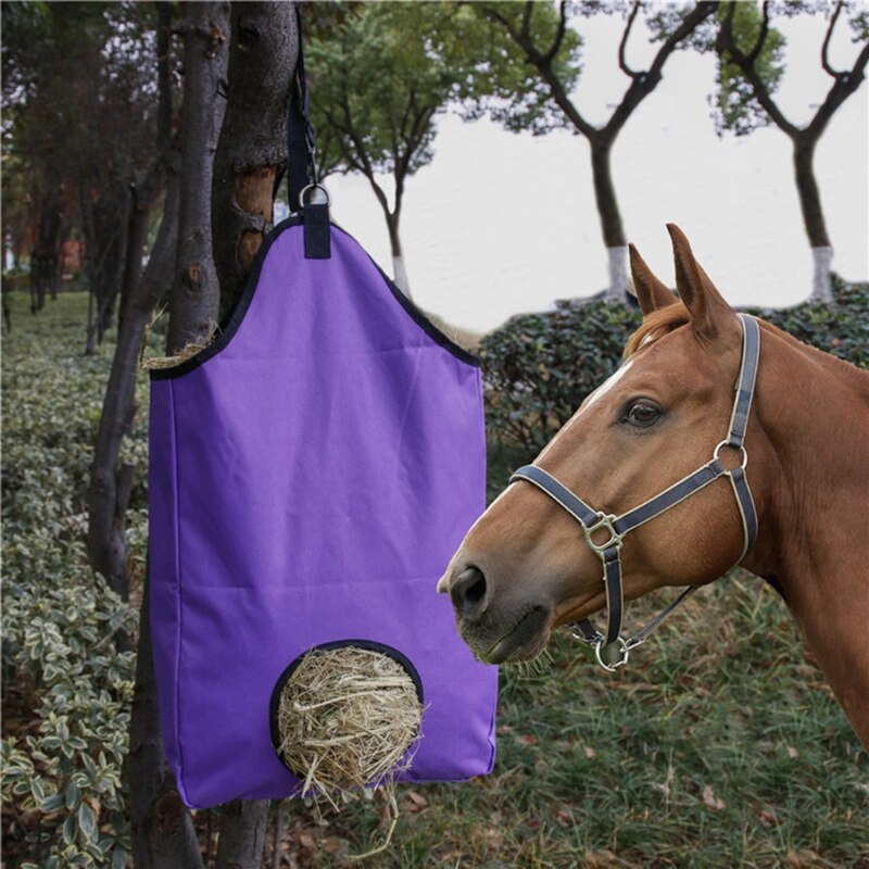 Bolsas de almacenamiento para heno al aire libre, bolsa de mano para alimentación lenta de heno para caballos, Alpacas de cabra, animales de granja