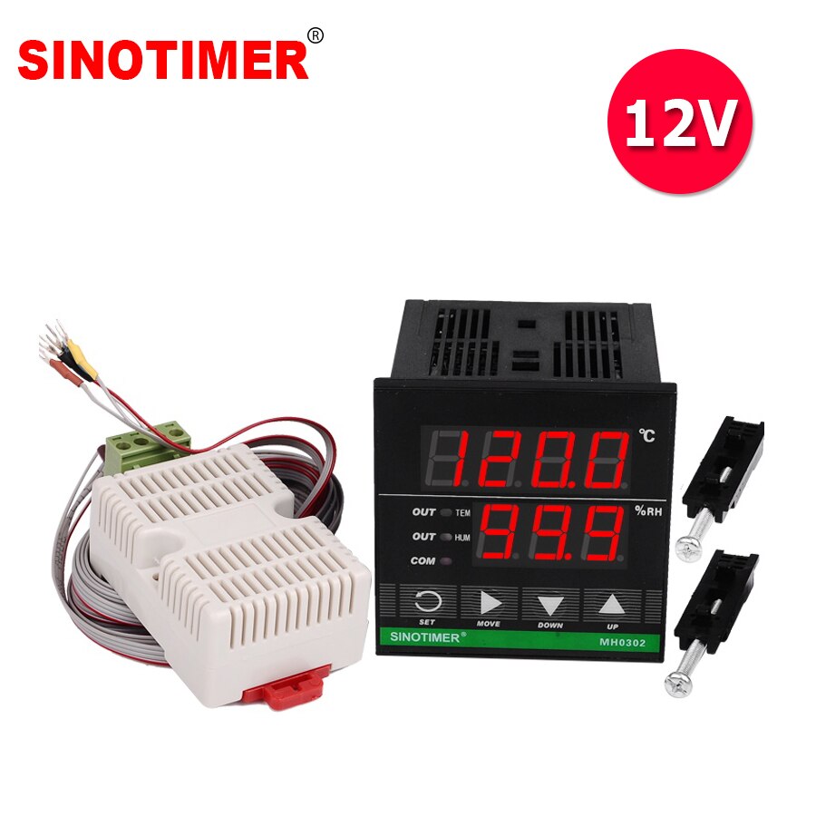 Power Supply 12V Digital Temperature and Humidity Controller Intelligent High-precision Thermostat With Sensor Used in Feeder