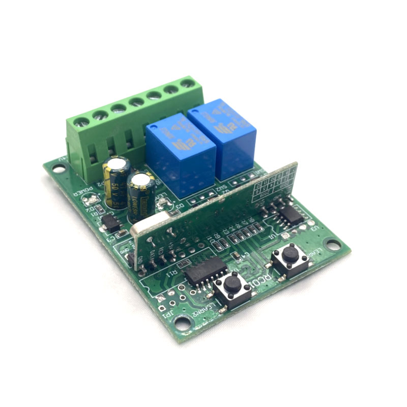 2CH 433mhz/433.92mhz Garage Door Opener Gate Receiver Universal 10A Multi-brand Controller Switch Fixed Rolling Code