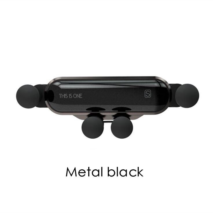 Auto accessoires zwaartekracht ondersteuning telefoonhouder voor volvo  s40 s60 s80 s90 s40 xc60 xc90 v40 v60 v90 c30 xc40 xc70 v70: Metaalzwart