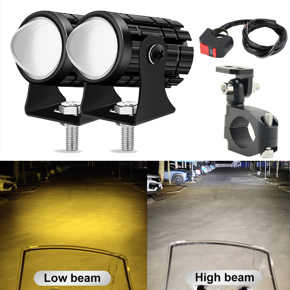 Focos de faros LED para motocicleta, iluminación auxiliar DRL, luz antiniebla de 12V para Moto, bicicletas, accesorios para coches