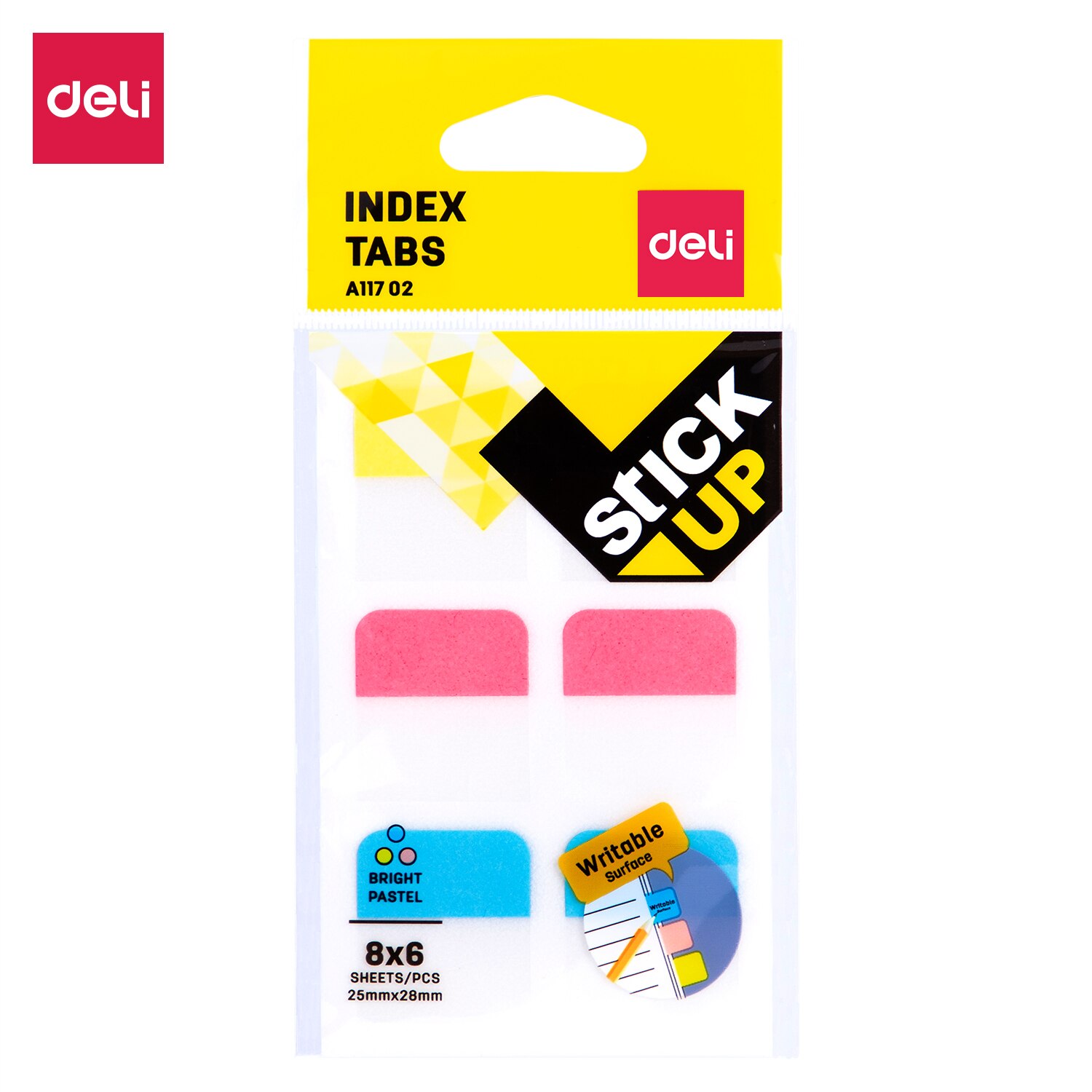 Deli Plastic Planner Stickers Index Tabs 3 Kleuren Bookmark Sticky Notes Office Home Schoolbenodigdheden Index Verdelers: 25-28mm 48tabs