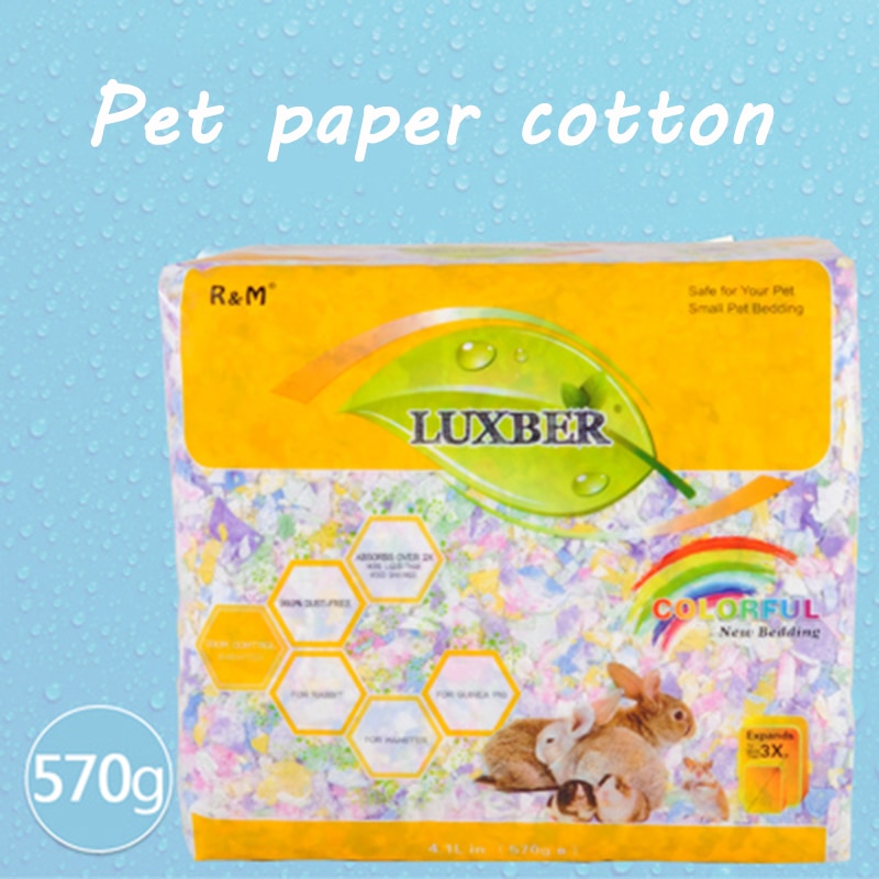 Hamster absorberend papier katoen cavia kattenbakvulling hamsterkooi papier zaagsel schoonmaakmiddelen 570g