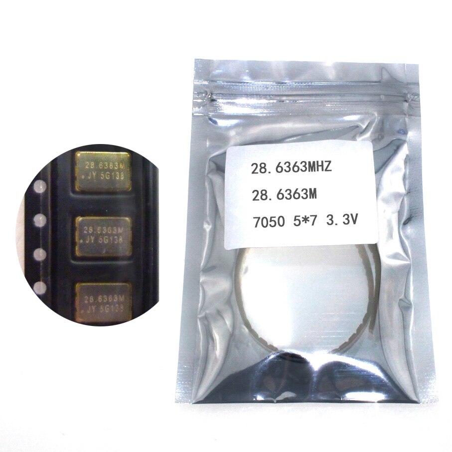 10 st smd 5070 aktiv kristalloscillator osc 28.6363 mhz 28.6363m 7050 5*7 3.3v 25 ppm