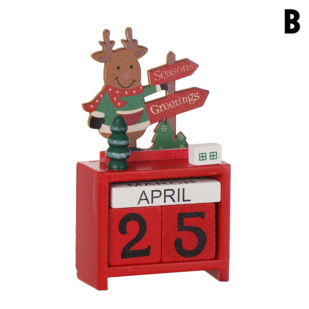 Christmas Wood Christmas Advent Calendars Christmas Decorations for Home Xmas Ornament: B