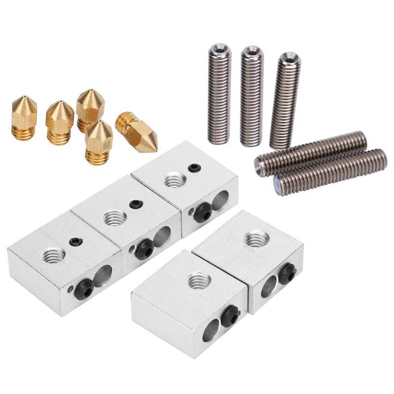 5pcs Aluminum Heating Block For 3D print head heating Makerbot printer structure 3D Printer Nozzle Accessories